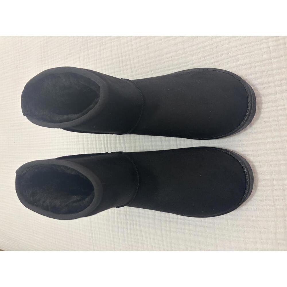 Xappeal Black Faux Suede Winter Boots with Fleece Lining